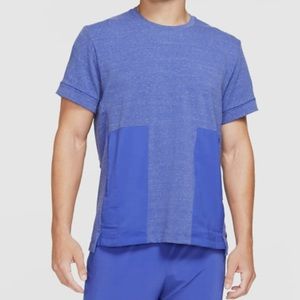 Nike Dri-Fit Men's Yoga Shirt DH1927 Loose Fit Short Sleeve Crew Neck Yoga Shirt